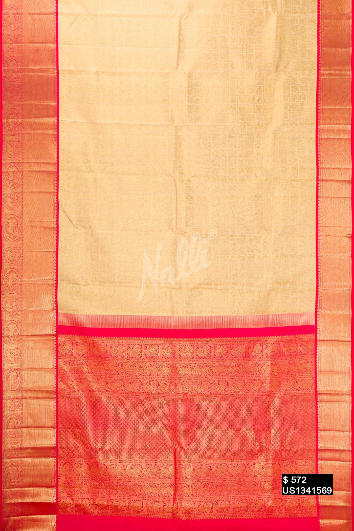 Sandal Kanchipuram Silk Saree