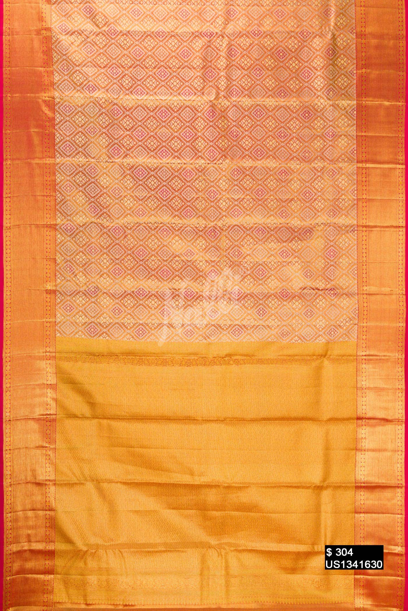 Red Kanchipuram Tissue Silk Saree