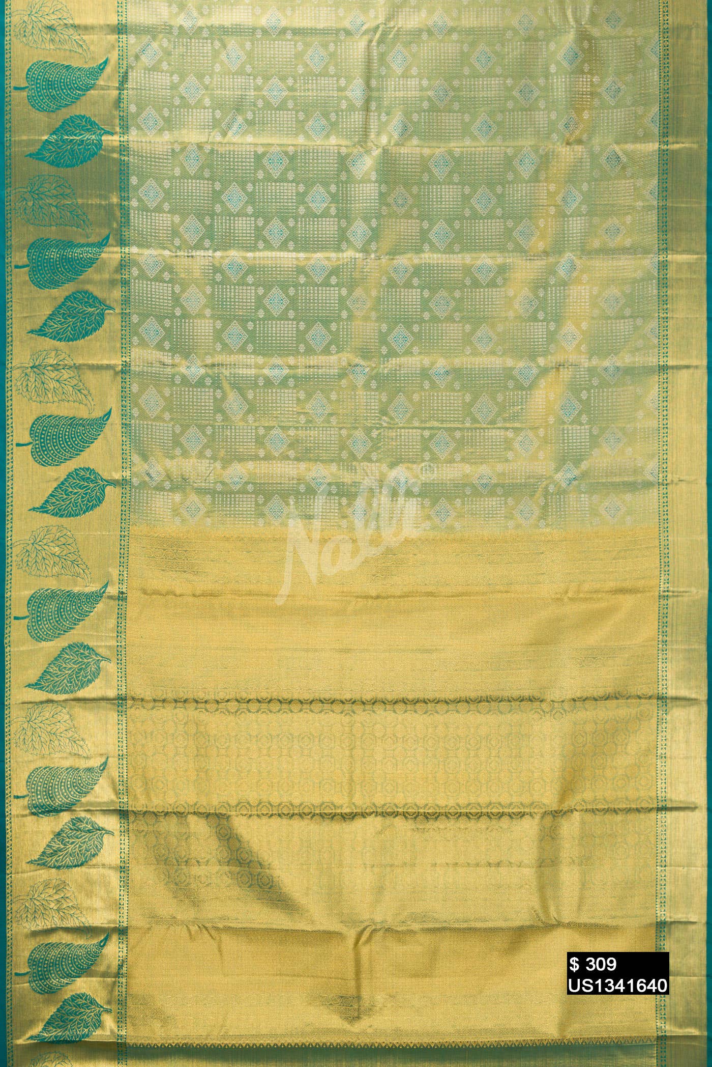 Green Kanchipuram Tissue Silk Saree
