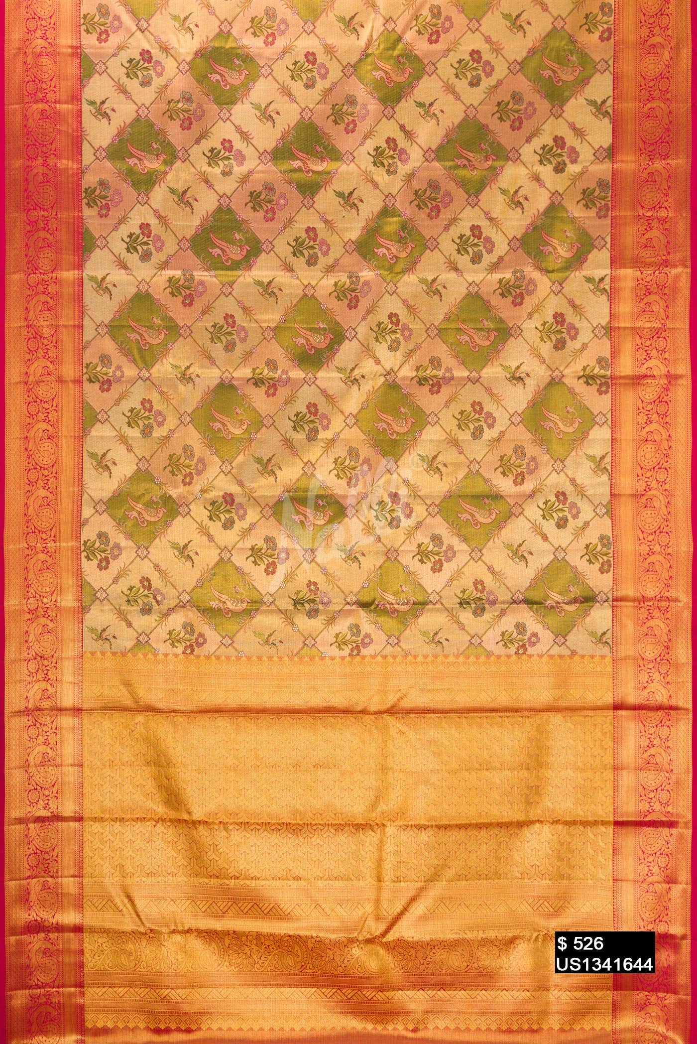 Gold Kanchipuram Tissue Silk Saree