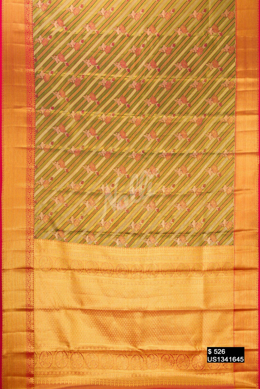 Green Kanchipuram Tissue Silk Saree