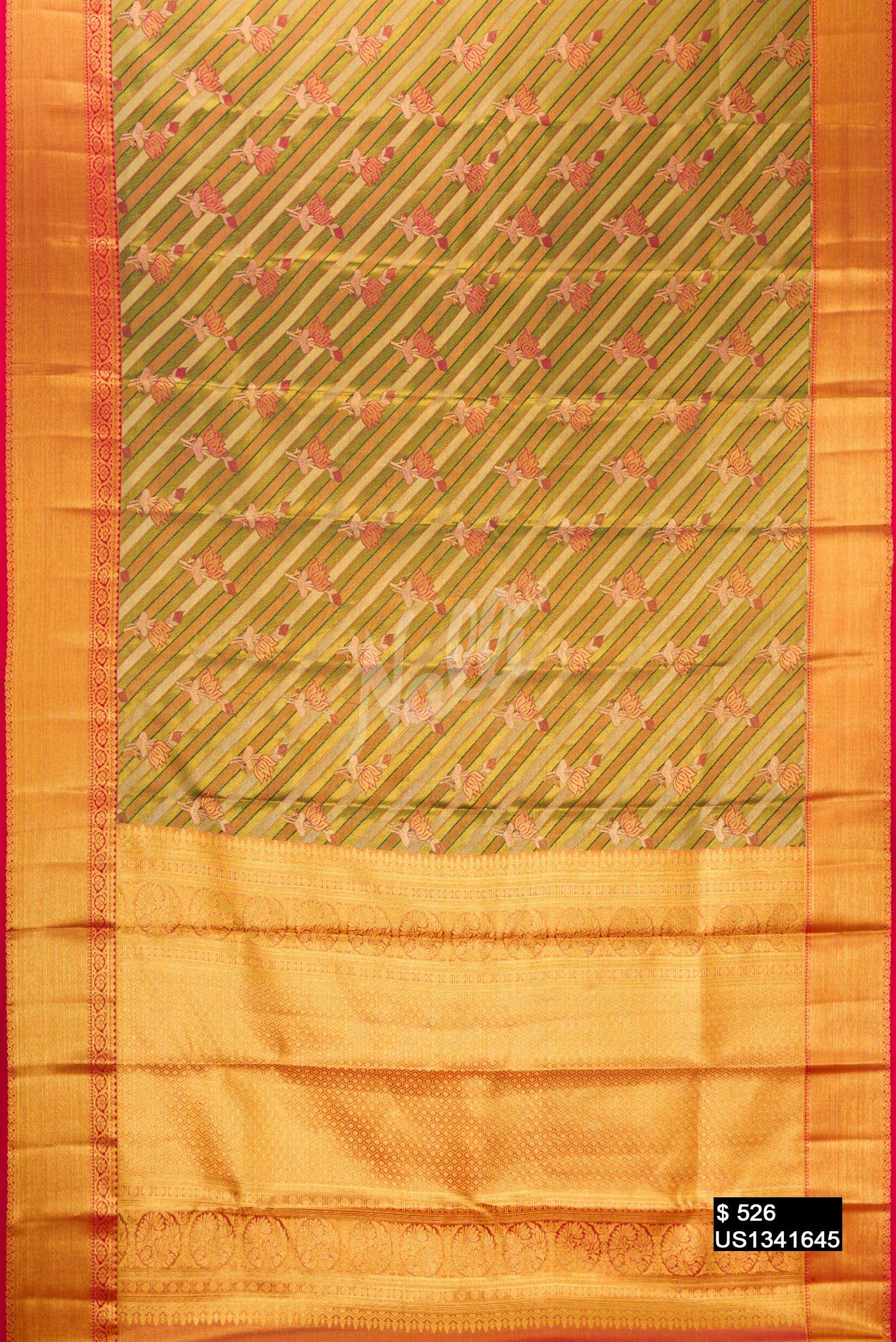 Green Kanchipuram Tissue Silk Saree