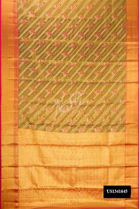 Green Kanchipuram Tissue Silk Saree
