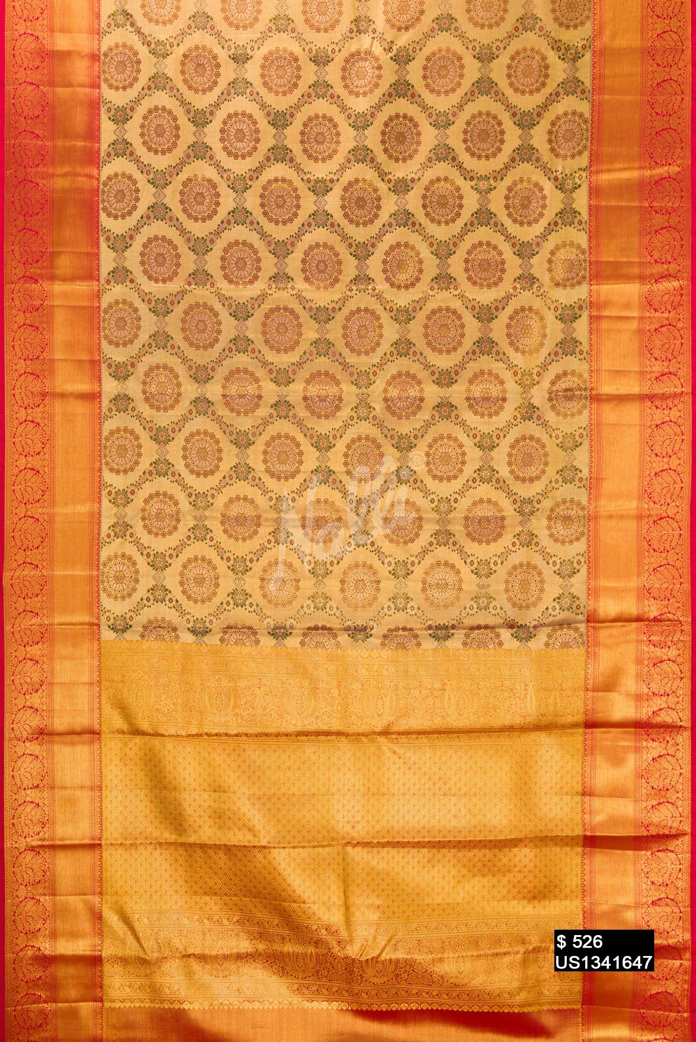 Gold Kanchipuram Tissue Silk Saree