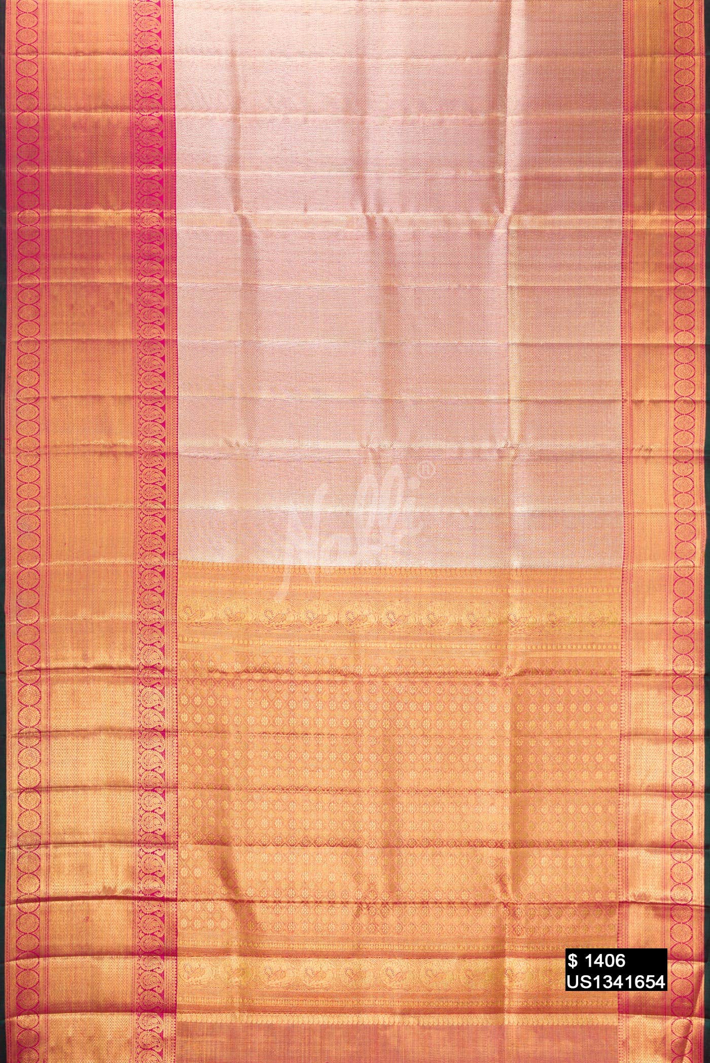 Silver Kanchipuram Tissue Silk Saree