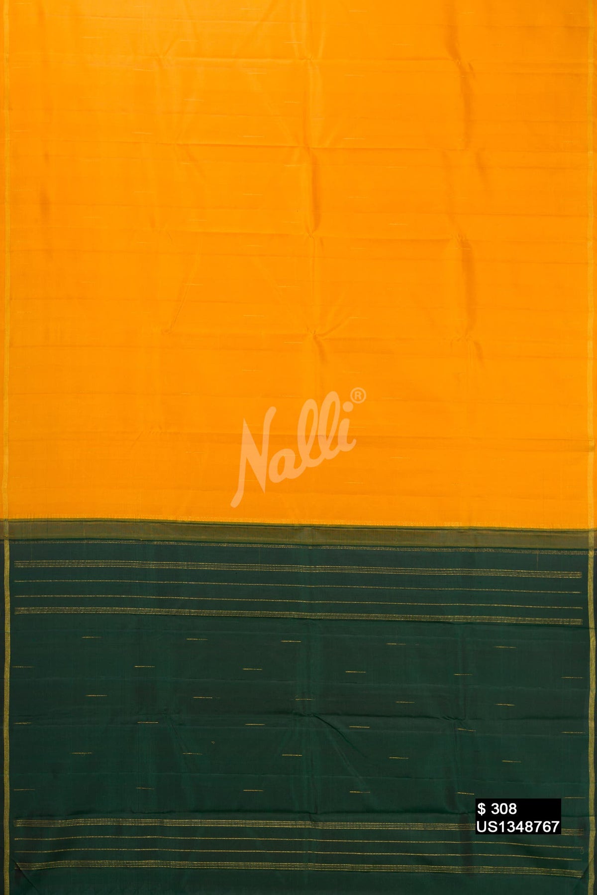 Mustard Kanchipuram Silk Saree