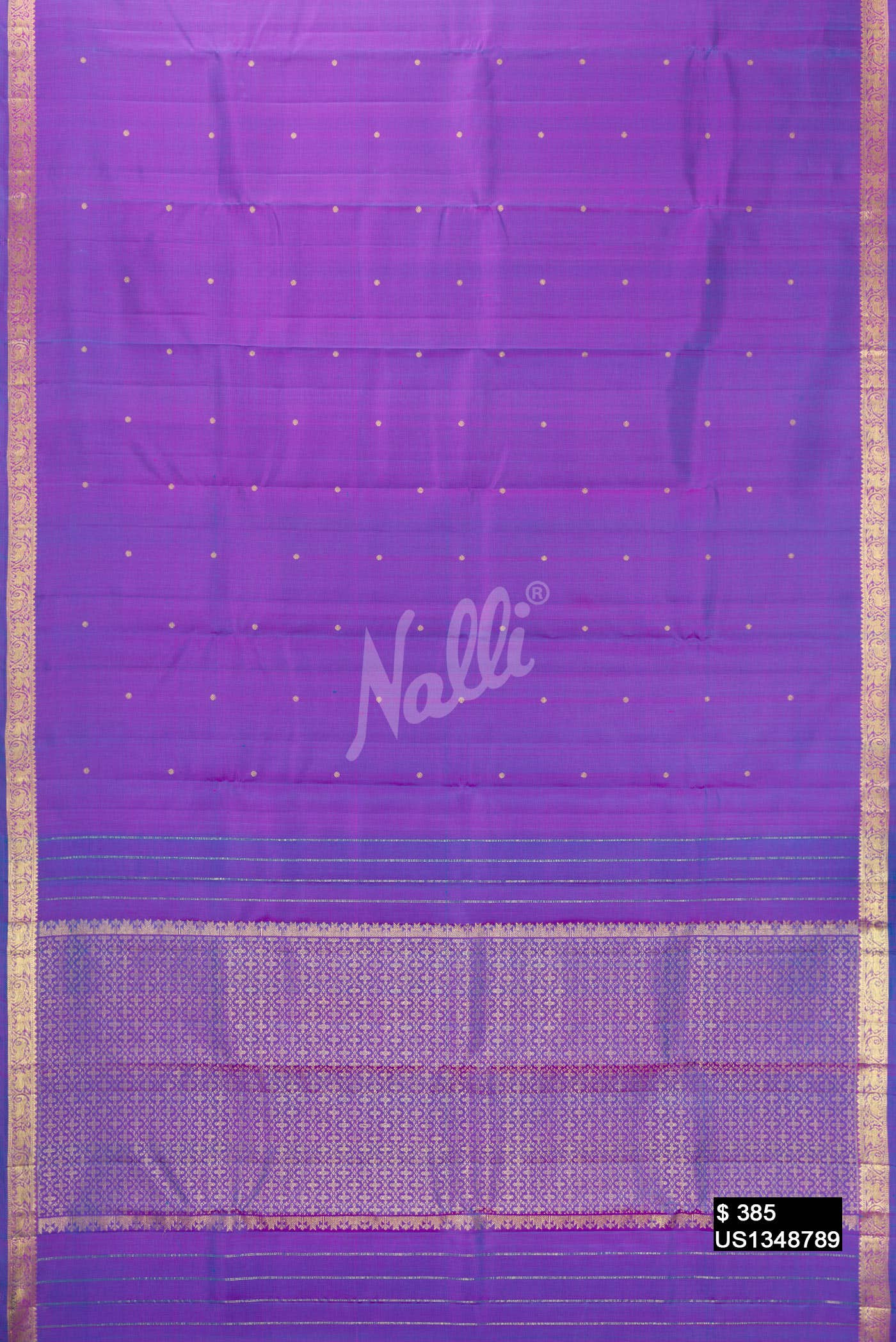 Lavender Kanchipuram Silk Saree