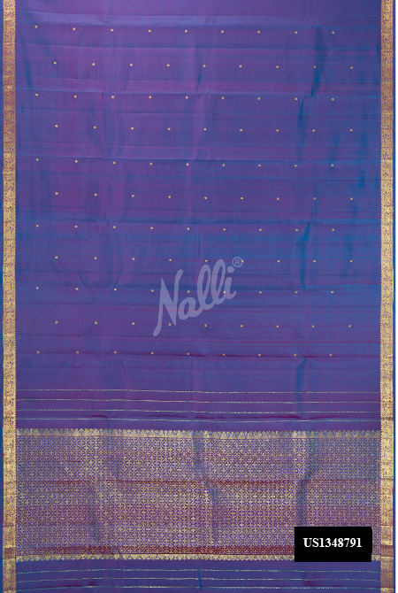Peacock Blue Kanchipuram Silk Saree