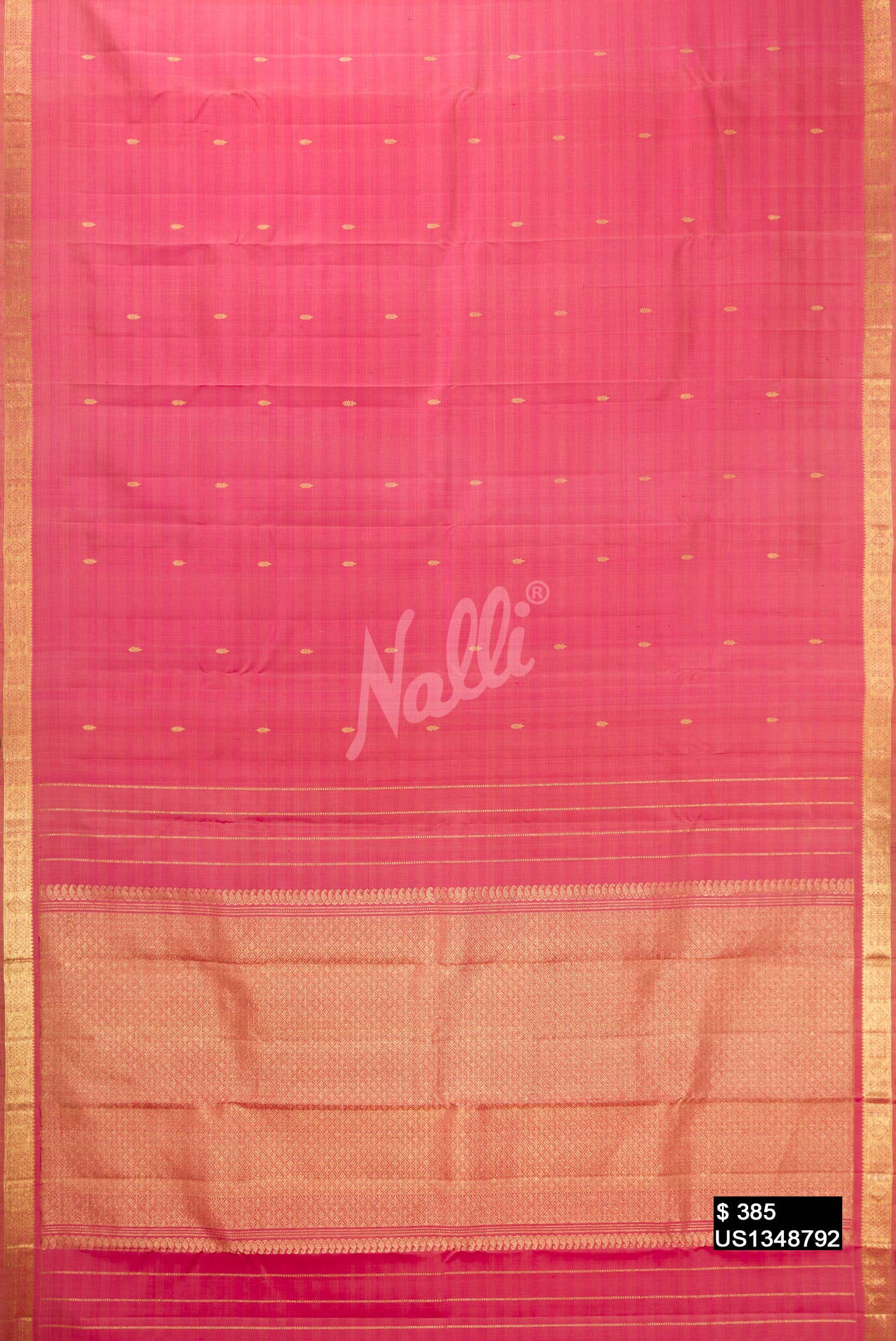 Pink Kanchipuram Silk Saree
