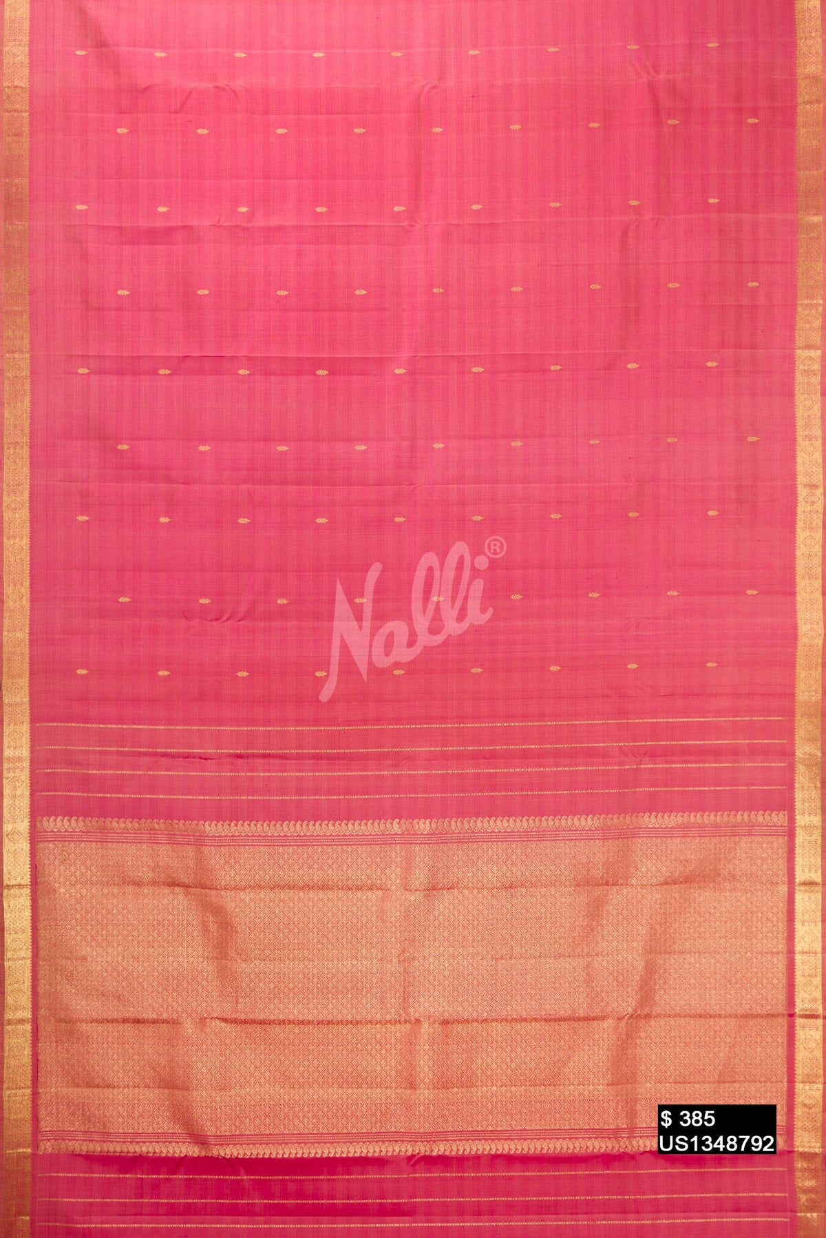 Pink Kanchipuram Silk Saree