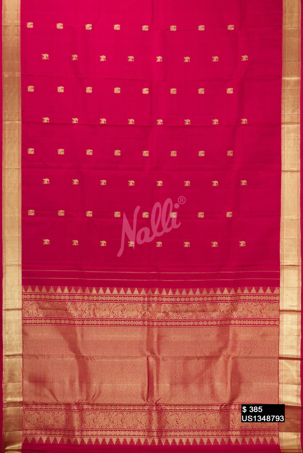 Maroon Kanchipuram Silk Saree