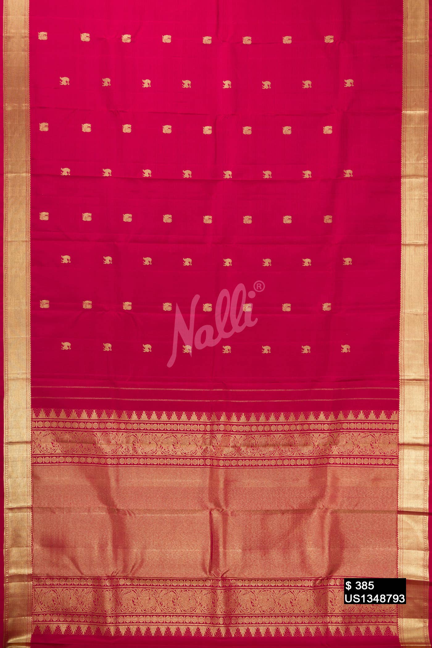 Maroon Kanchipuram Silk Saree