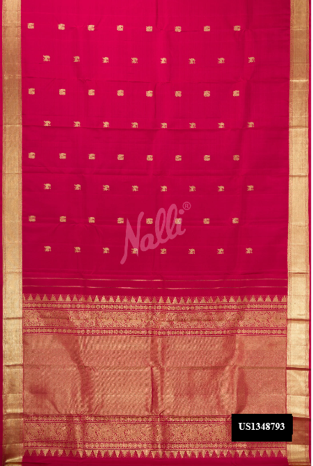 Maroon Kanchipuram Silk Saree