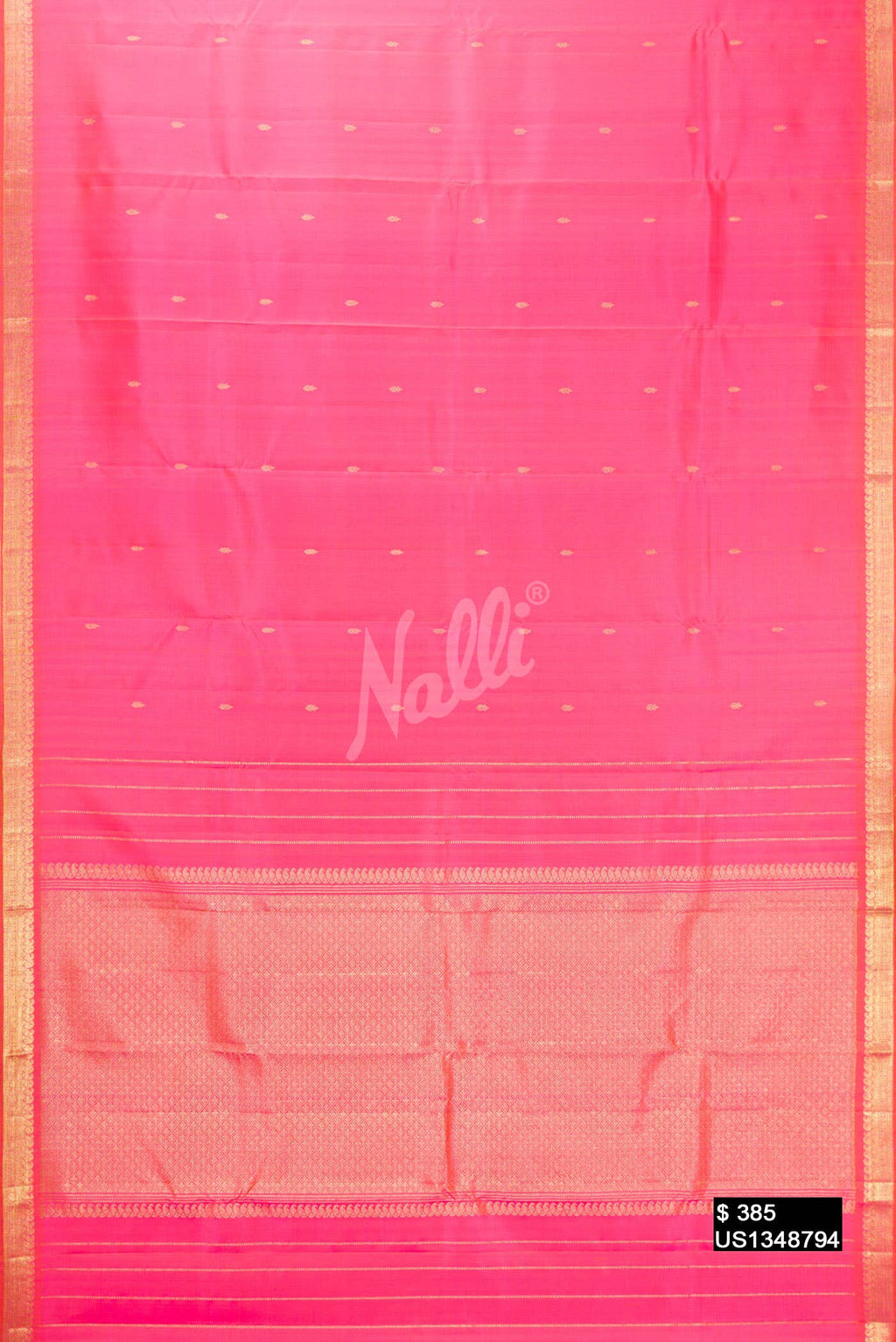 Pink Kanchipuram Silk Saree