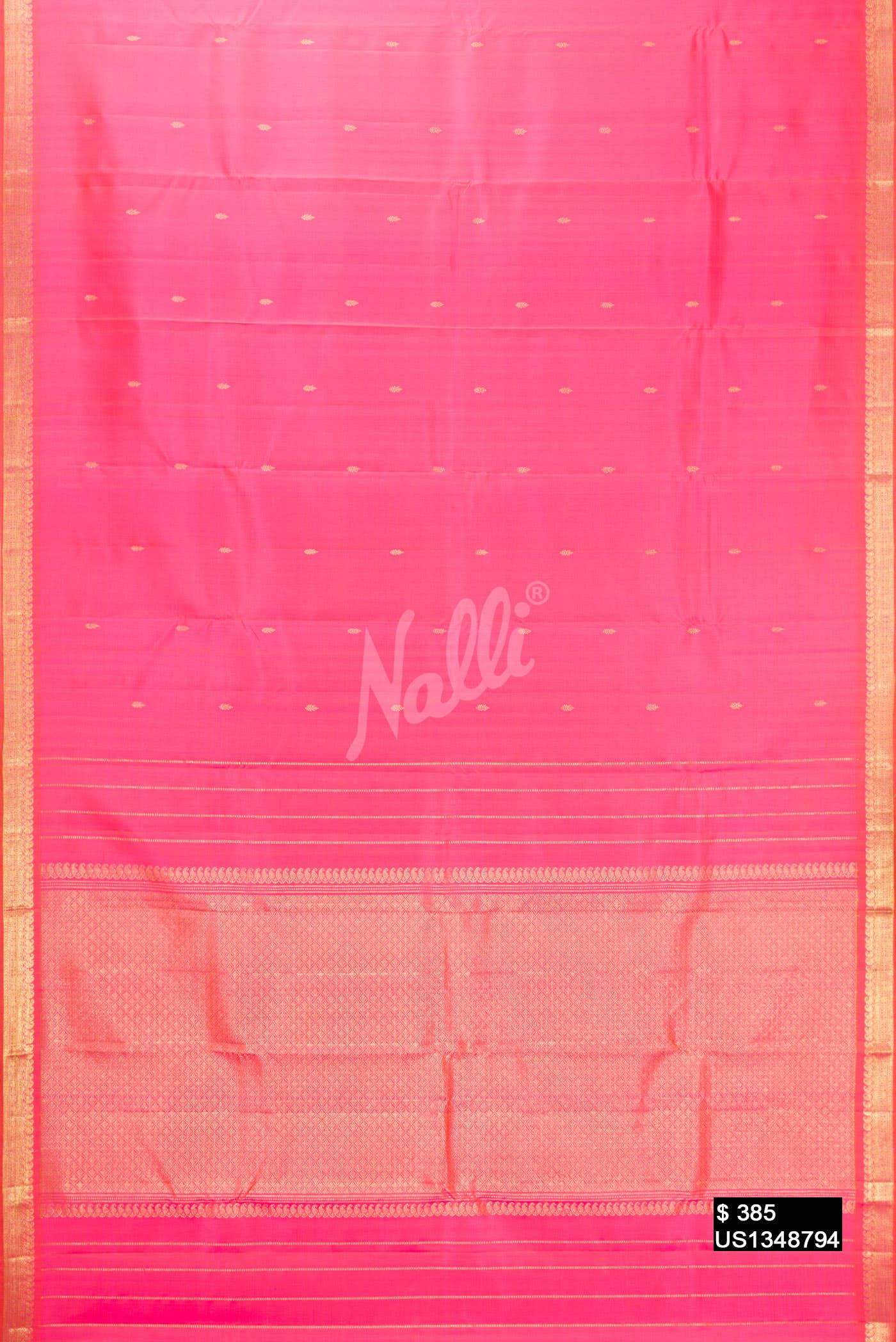Pink Kanchipuram Silk Saree