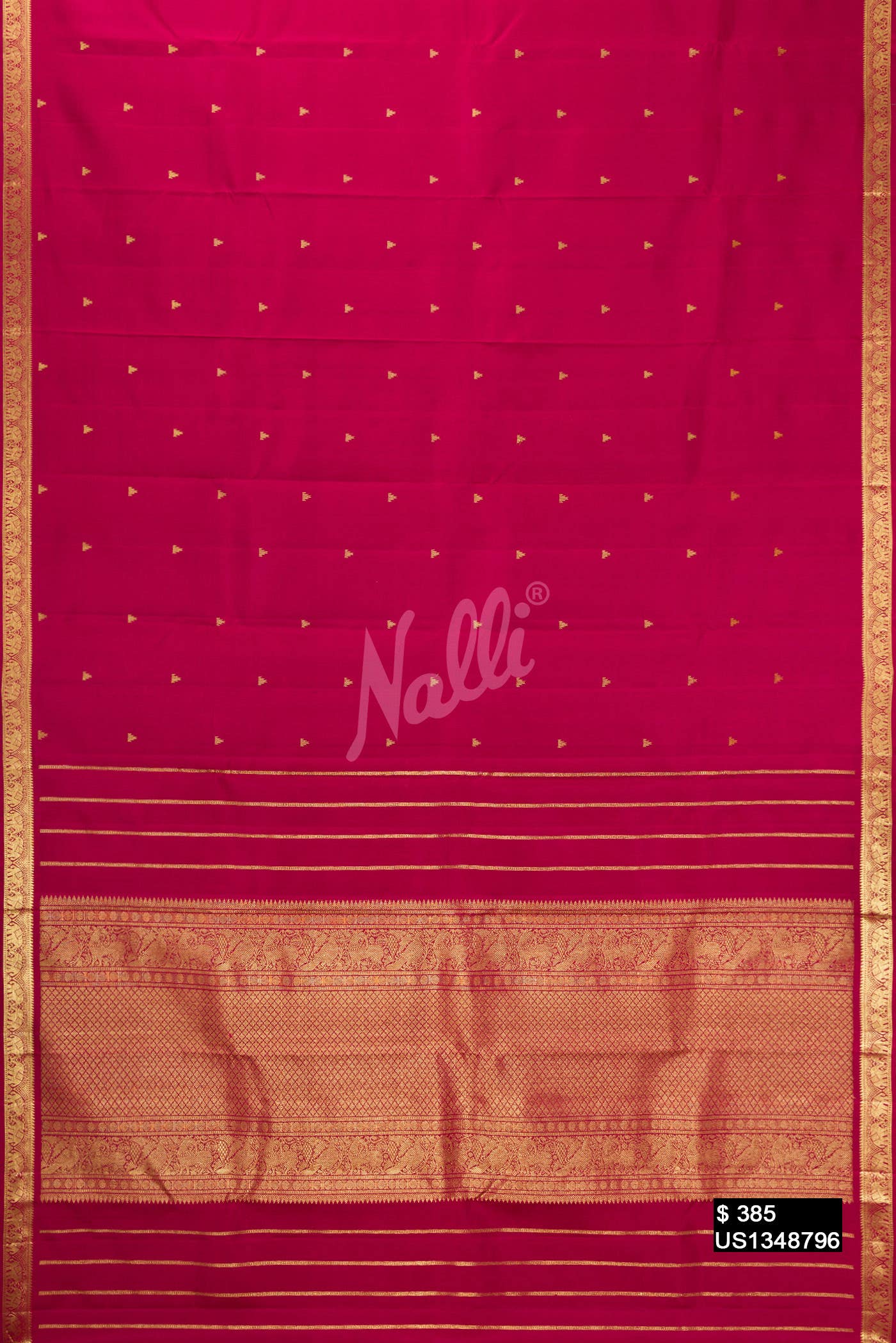 Maroon Kanchipuram Silk Saree