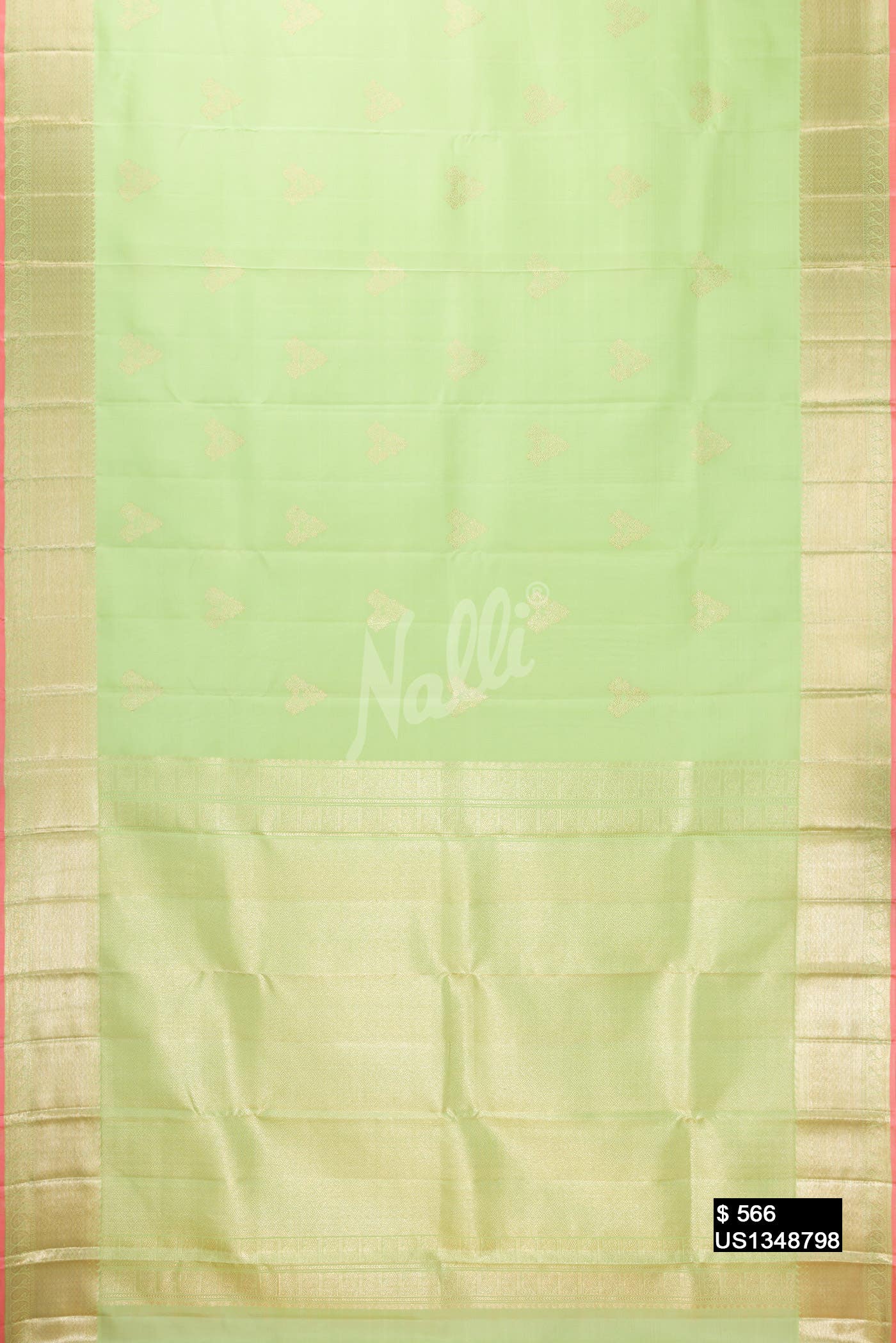 Parrot Green Kanchipuram Silk Saree