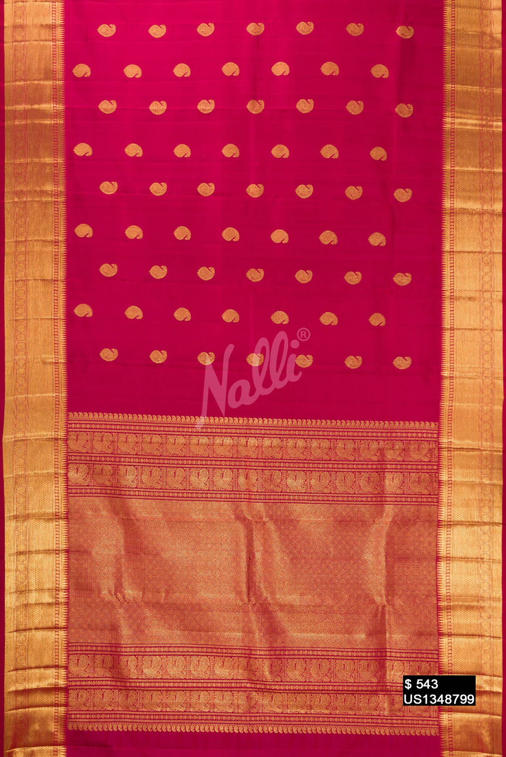 Maroon Kanchipuram Silk Saree