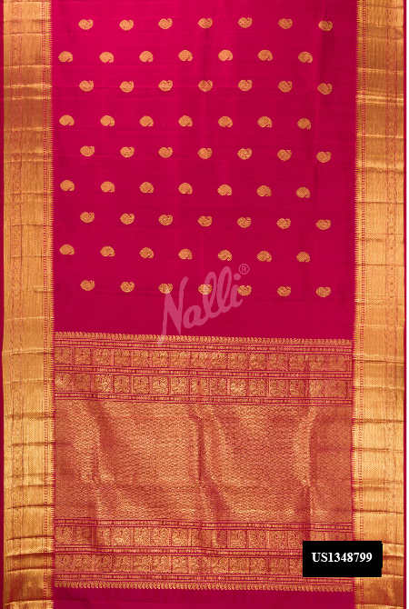 Maroon Kanchipuram Silk Saree