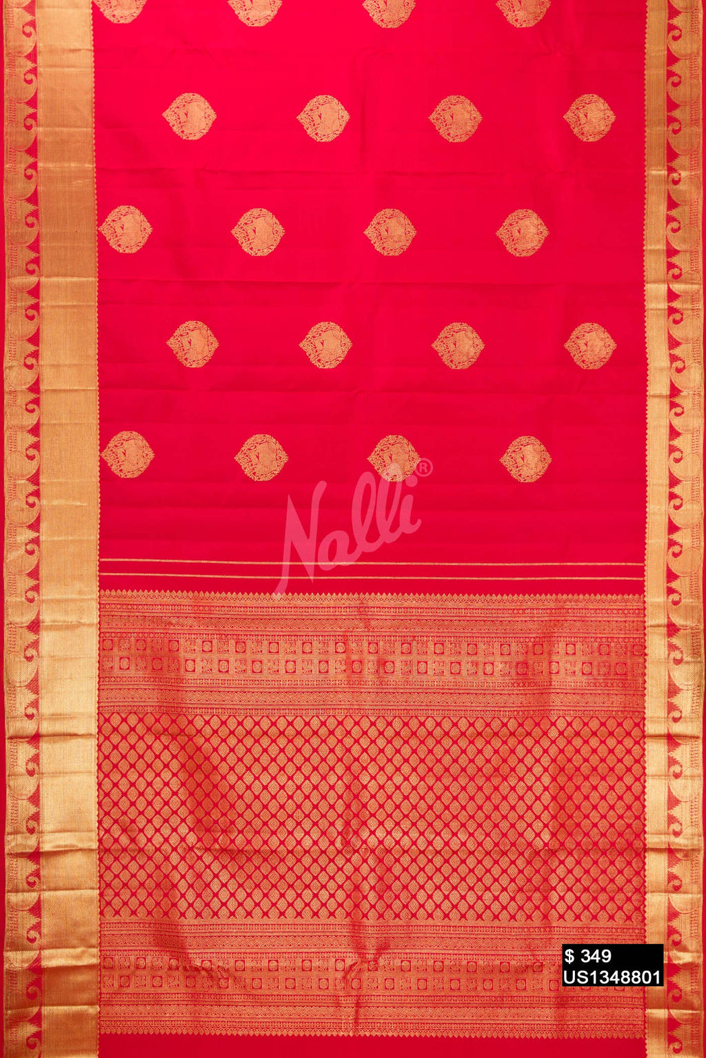 Red Kanchipuram Silk Saree