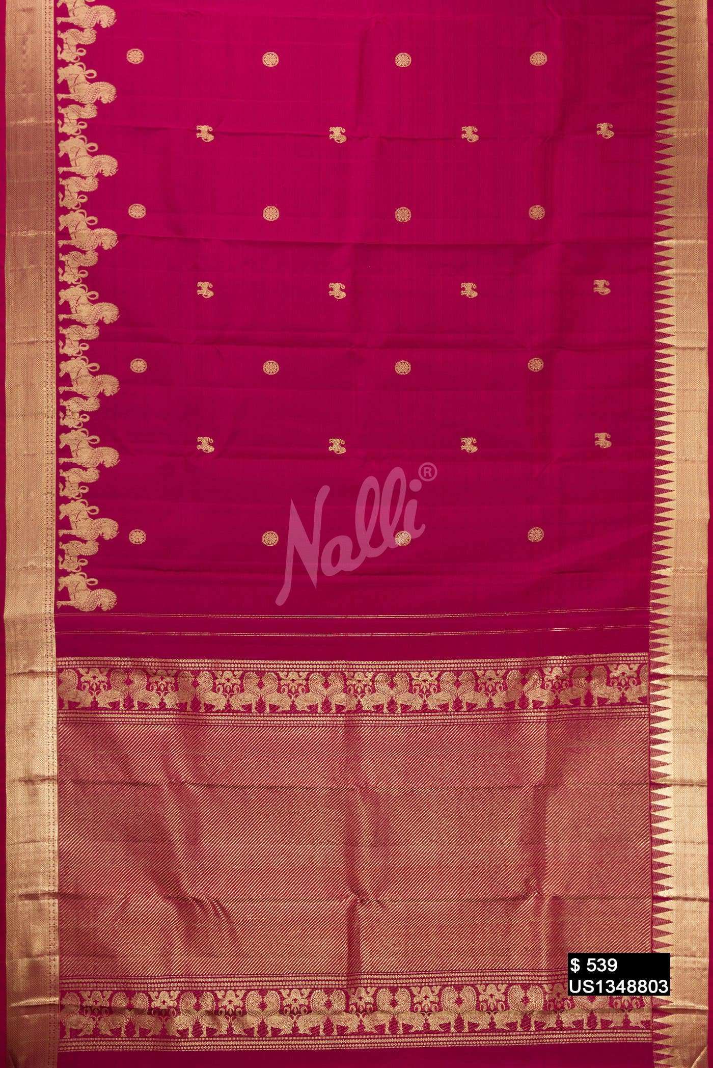 Maroon Kanchipuram Silk Saree