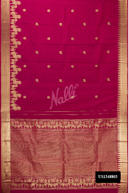 Maroon Kanchipuram Silk Saree