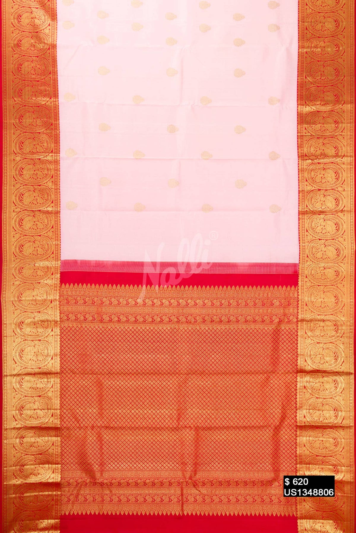 Pink Kanchipuram Silk Saree