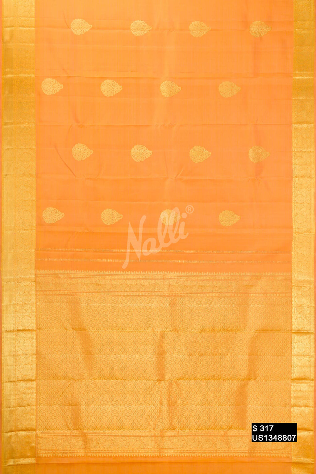 Mustard Kanchipuram Silk Saree