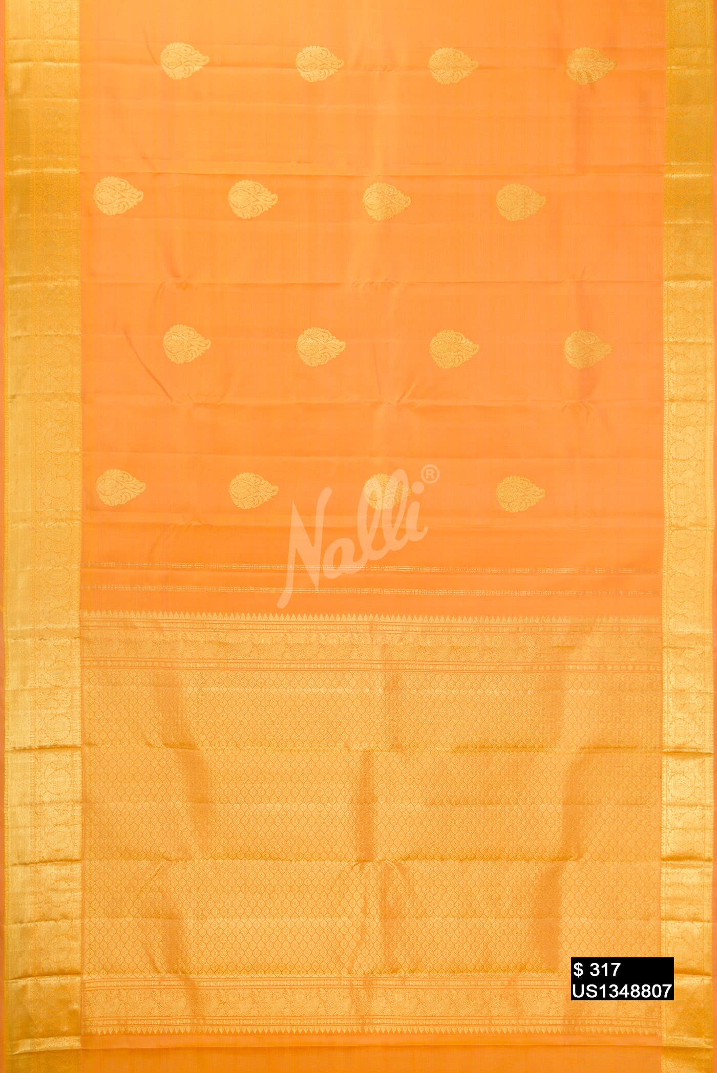 Mustard Kanchipuram Silk Saree