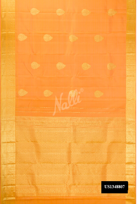 Mustard Kanchipuram Silk Saree