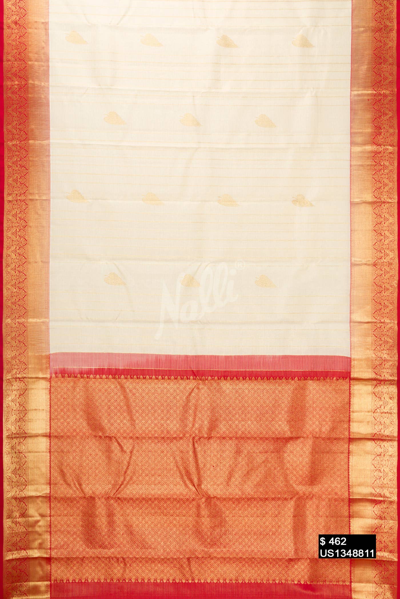 Sandal Kanchipuram Silk Saree