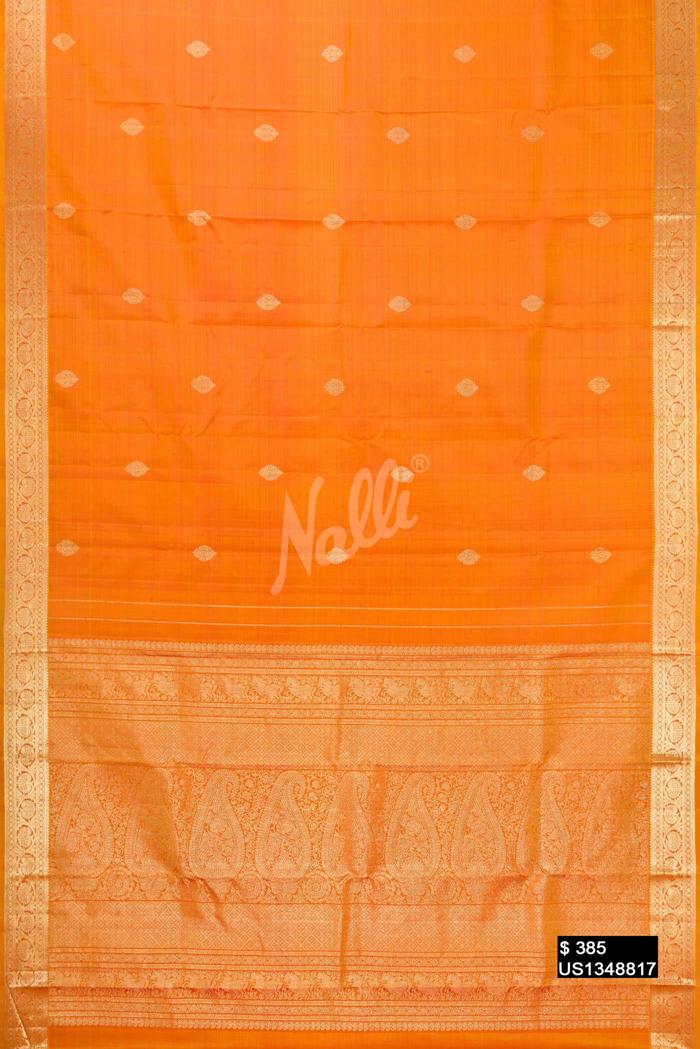 Mustard Kanchipuram Silk Saree