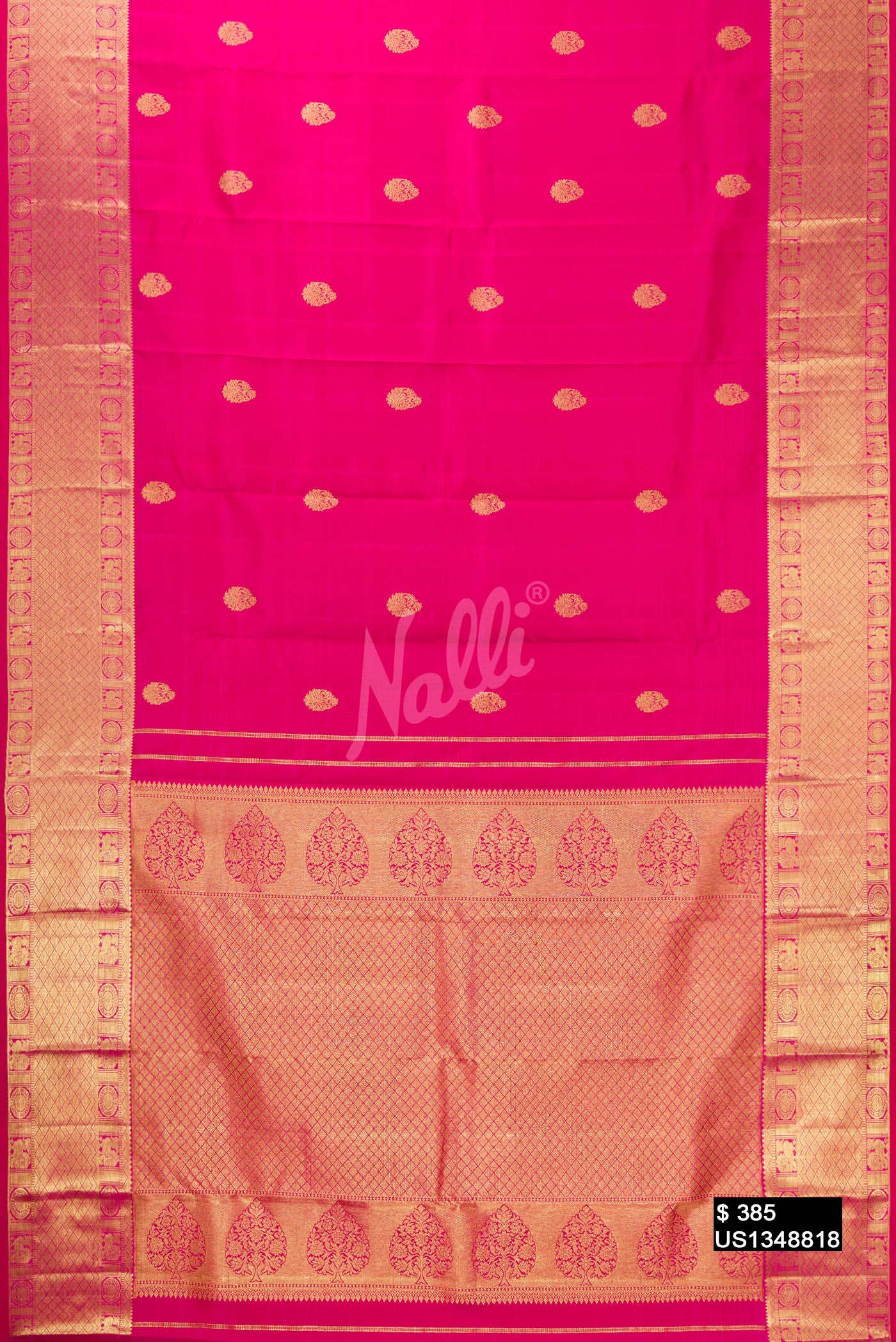 Pink Kanchipuram Silk Saree