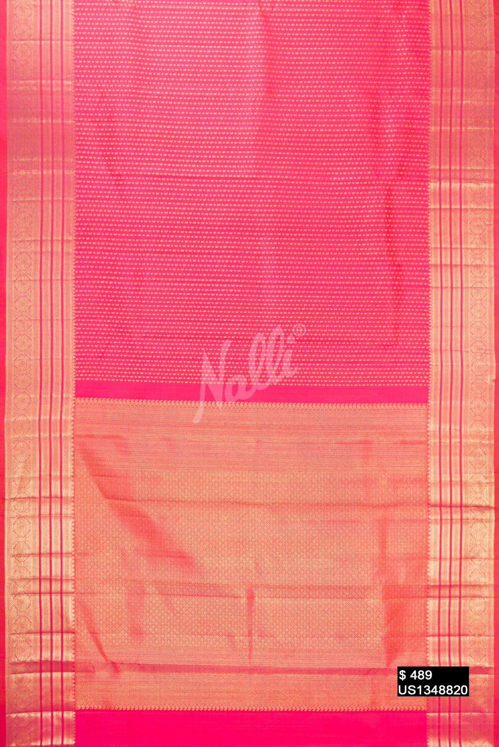 Pink Kanchipuram Silk Saree
