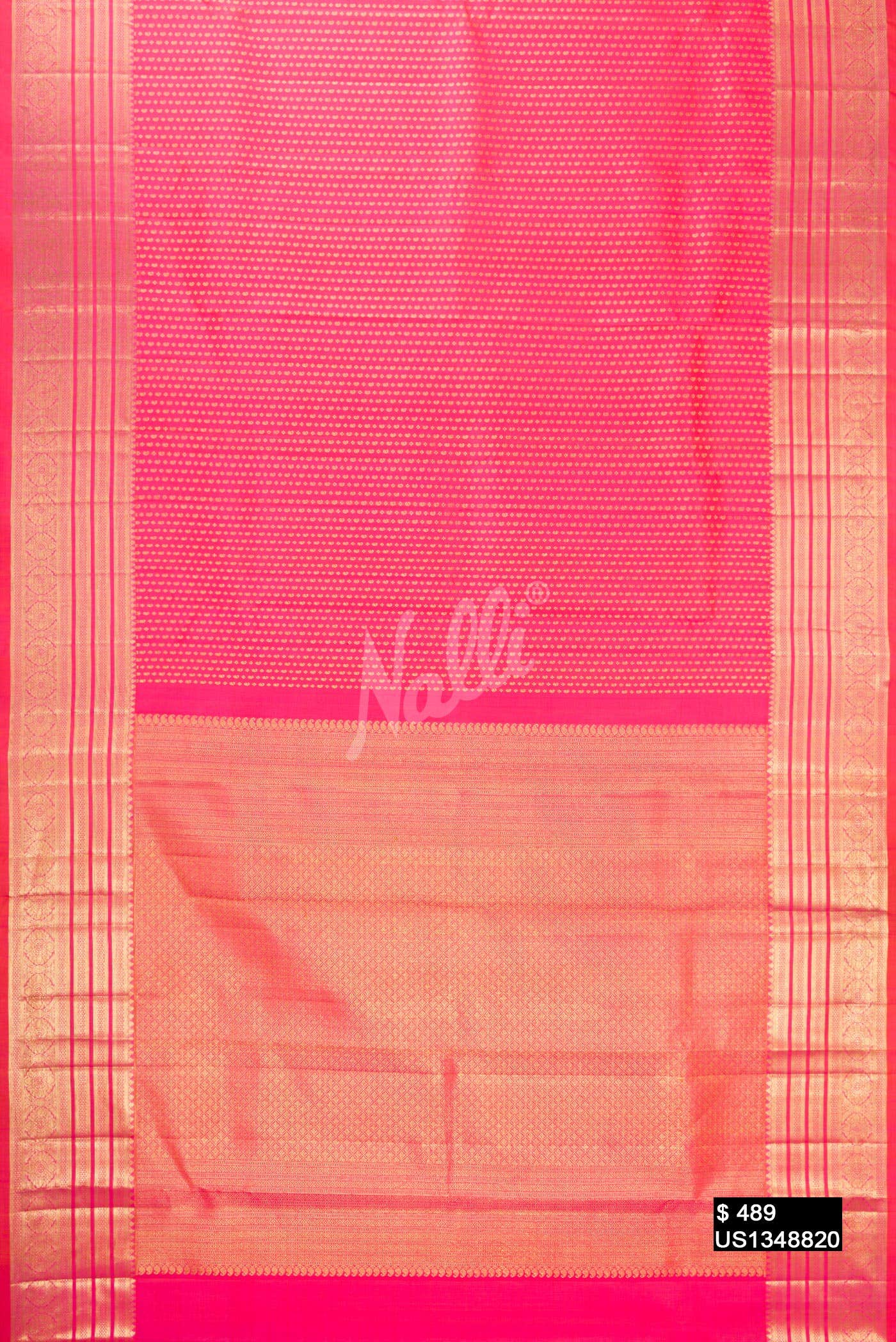Pink Kanchipuram Silk Saree