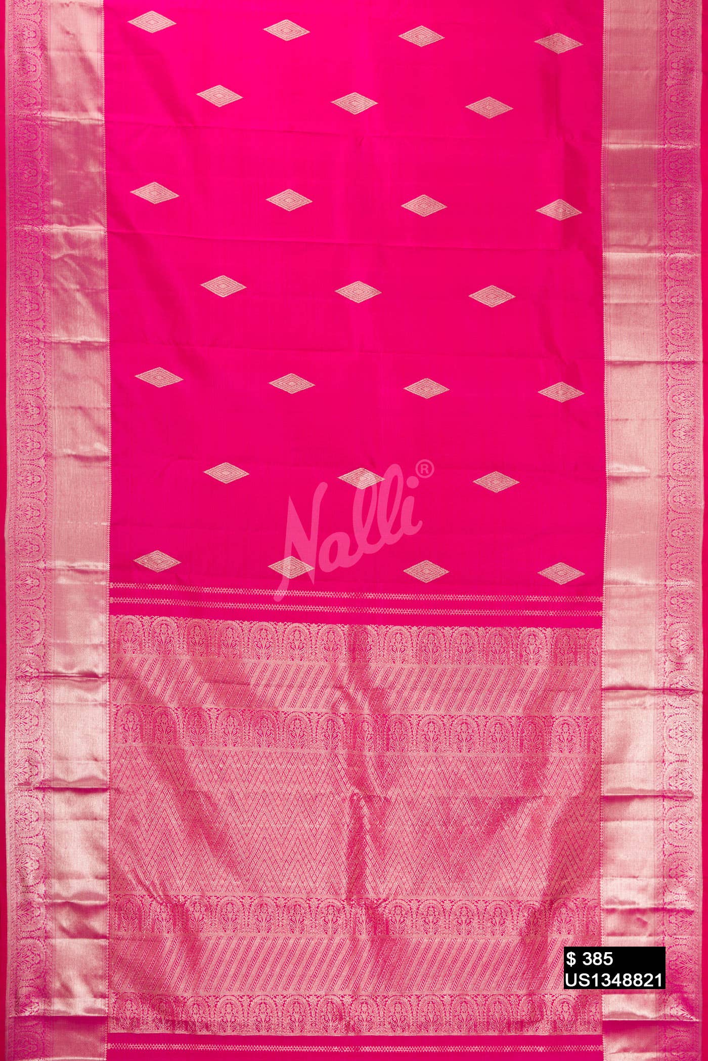 Pink Kanchipuram Silk Saree