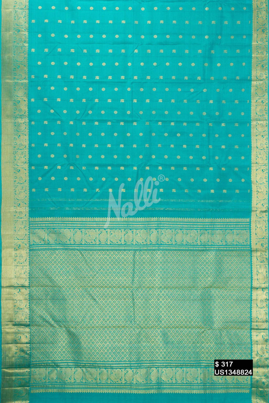 Light Blue Kanchipuram Silk Saree