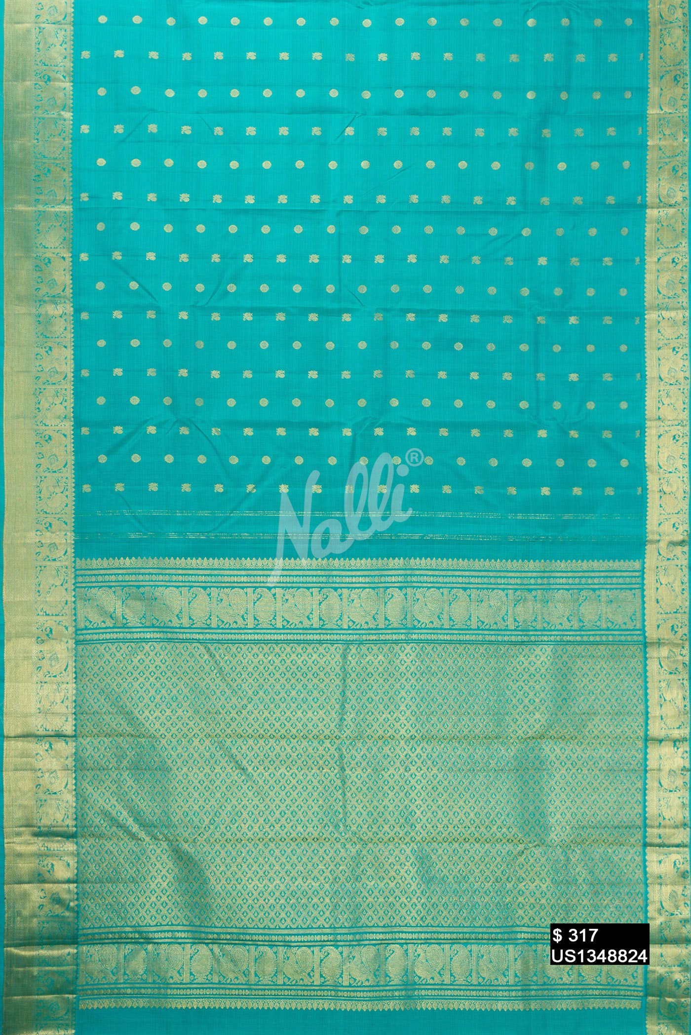 Light Blue Kanchipuram Silk Saree