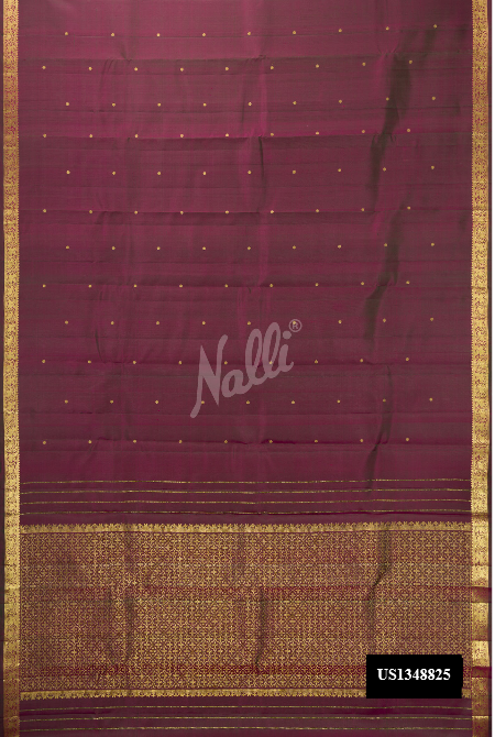 Burgundy Kanchipuram Silk Saree