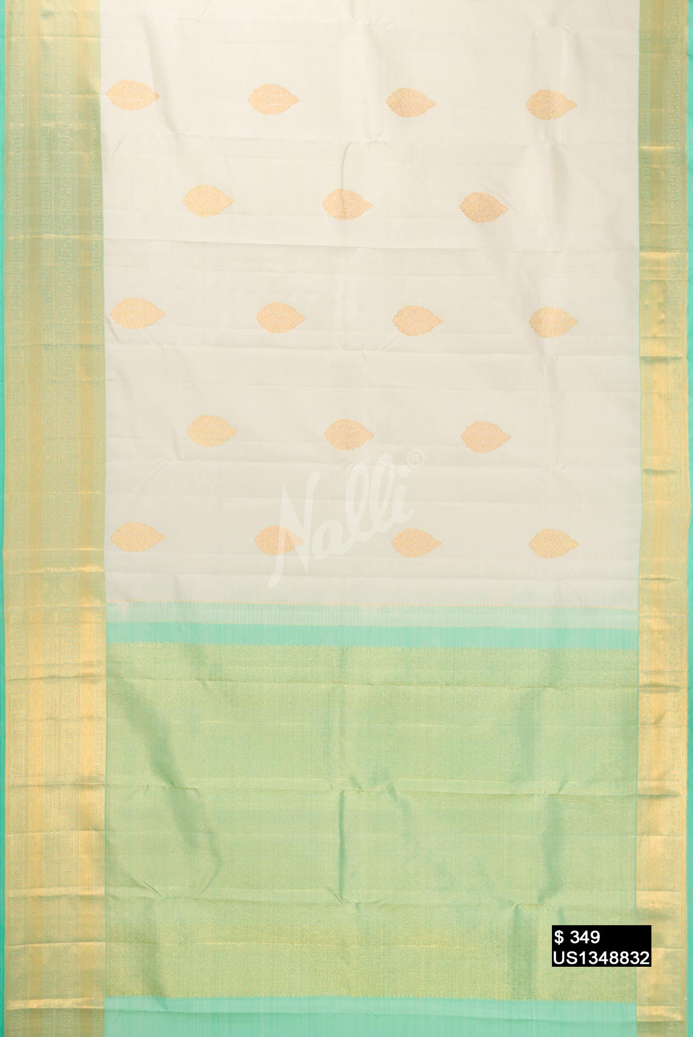 Off White Kanchipuram Silk Saree