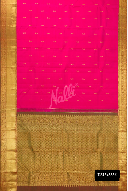 Pink Kanchipuram Silk Saree