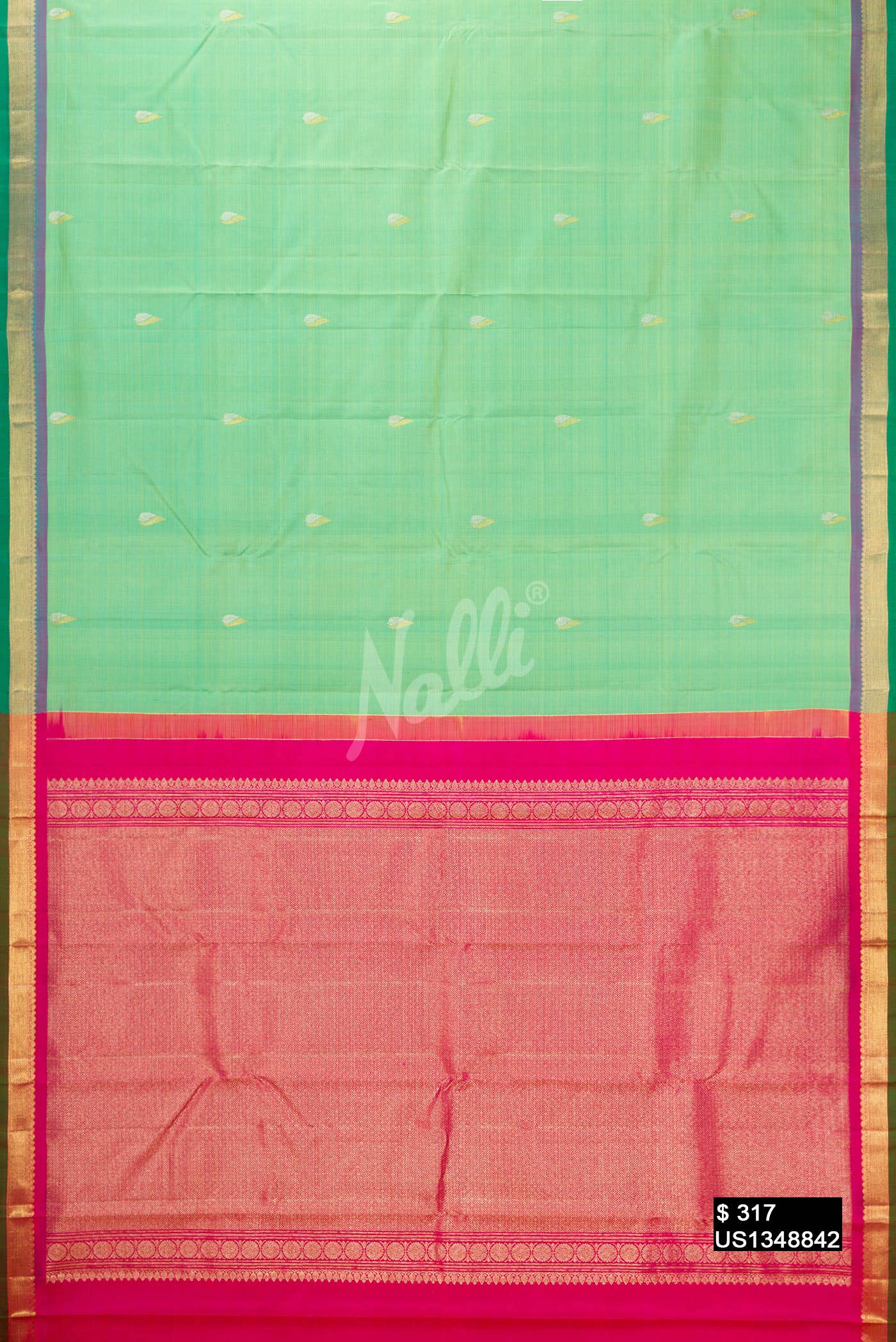 Light Green Kanchipuram Silk Saree
