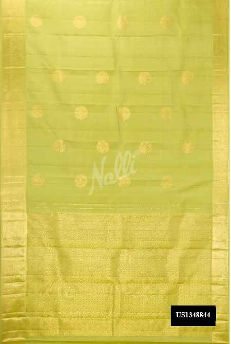 Pista Green Kanchipuram Silk Saree