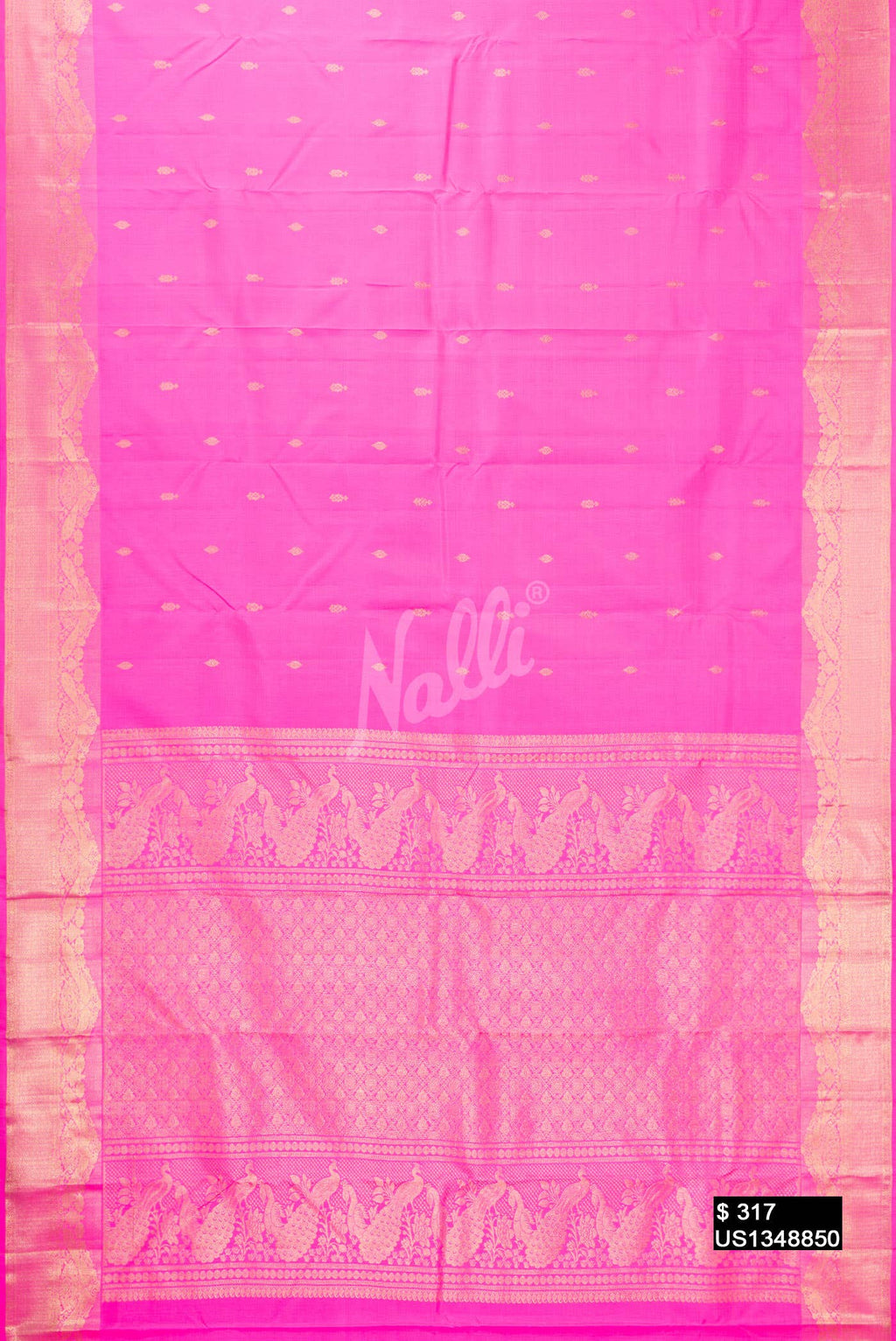 Pink Kanchipuram Silk Saree