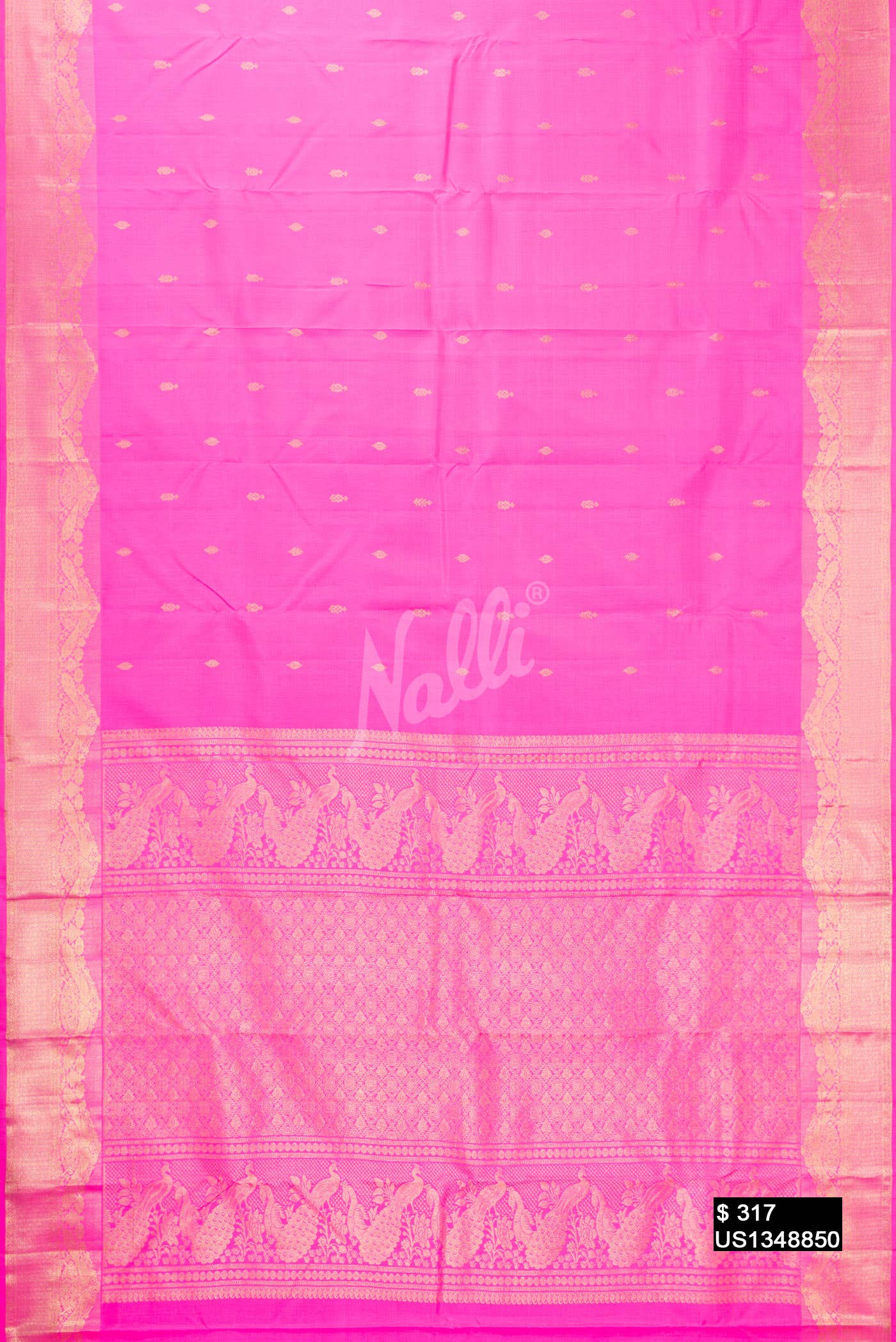 Pink Kanchipuram Silk Saree