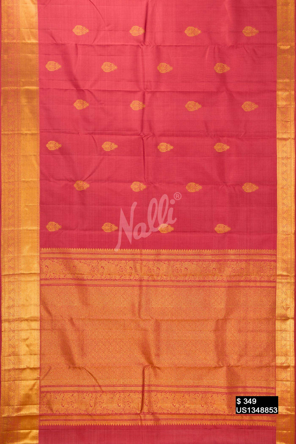 Rose Gold Kanchipuram Silk Saree