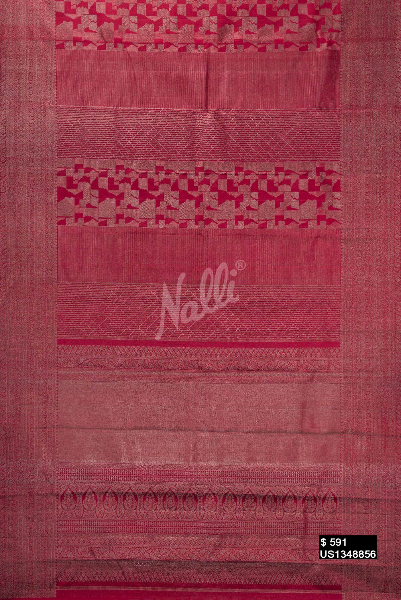 Maroon Kanchipuram Silk Saree
