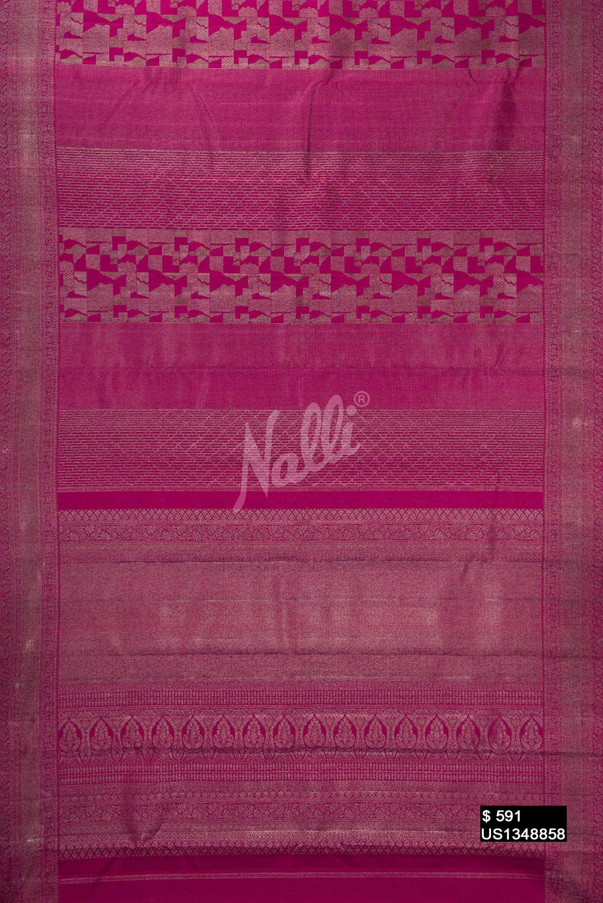 Rani Pink Kanchipuram Silk Saree