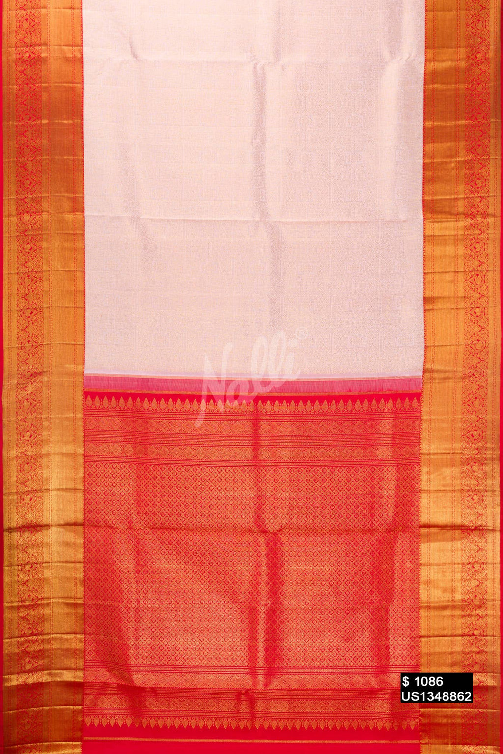 Rose Gold Kanchipuram Silk Saree