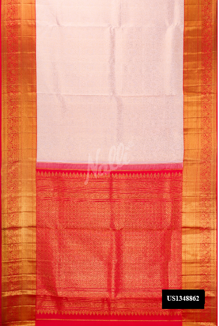 Rose Gold Kanchipuram Silk Saree